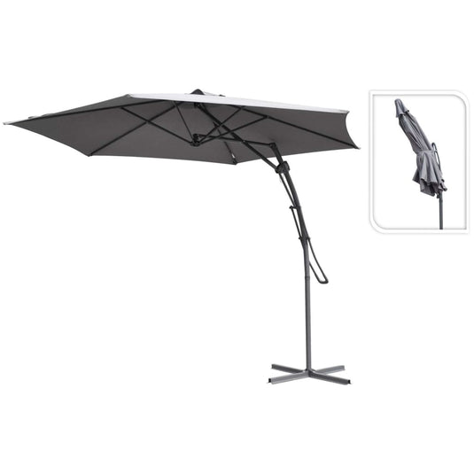 Progarden zweefparasol 300 cm grijs
