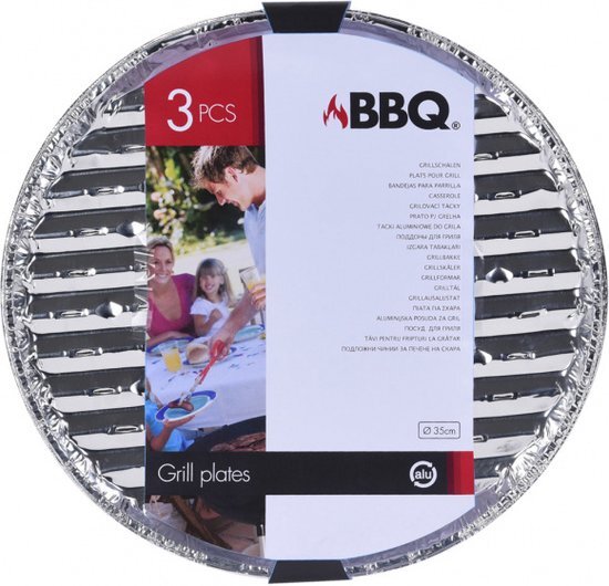 Load image into Gallery viewer, Bbq barbecue grillschalen rond 35 cm 3 stuks
