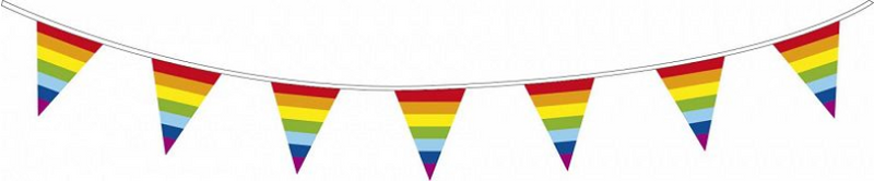 Load image into Gallery viewer, Haza witbaard vlaggenlijn regenboog, 10mtr.
