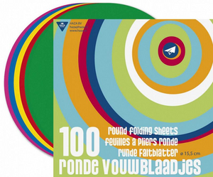 100 ronde vouwblaadjes 15,5cm