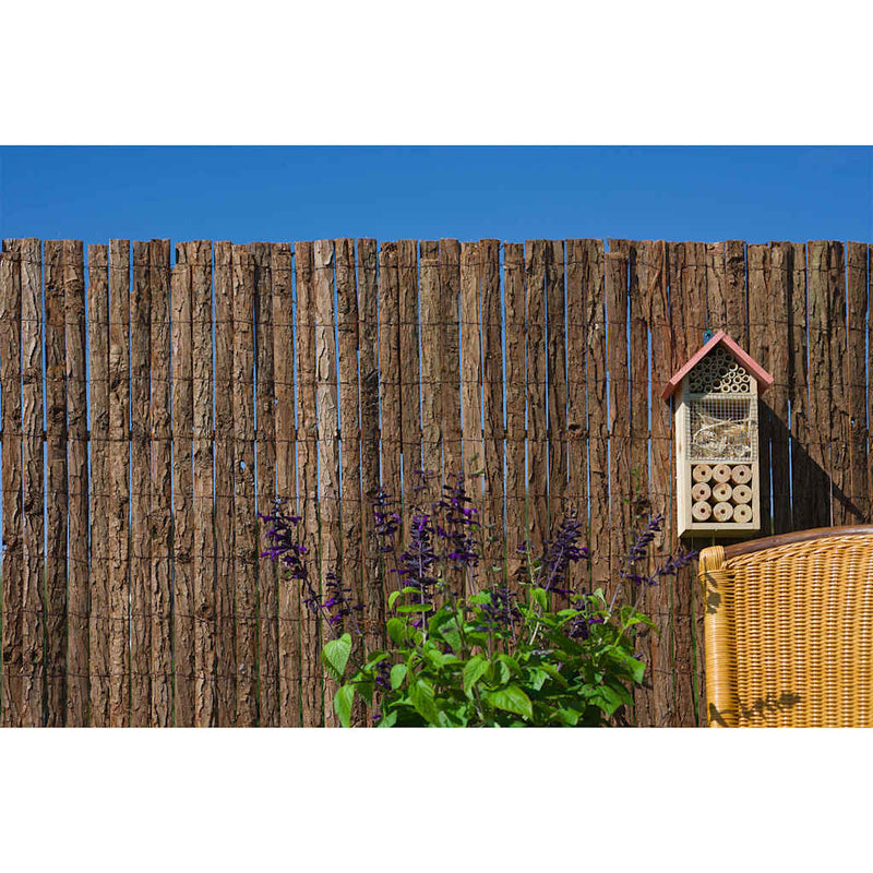 Load image into Gallery viewer, Nature tuinscherm 1x3 m 5 cm dik natuurlijke pijnboomschors

