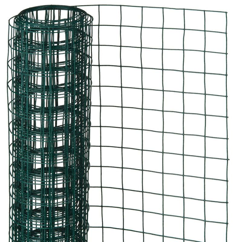 Load image into Gallery viewer, Nature gaas vierkant 1x5 m 25 mm kunststof gecoat staal groen
