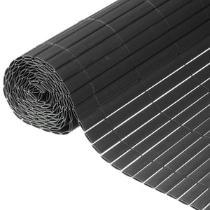 Nature tuinscherm dubbelzijdig 1,5x3 m pvc antraciet
