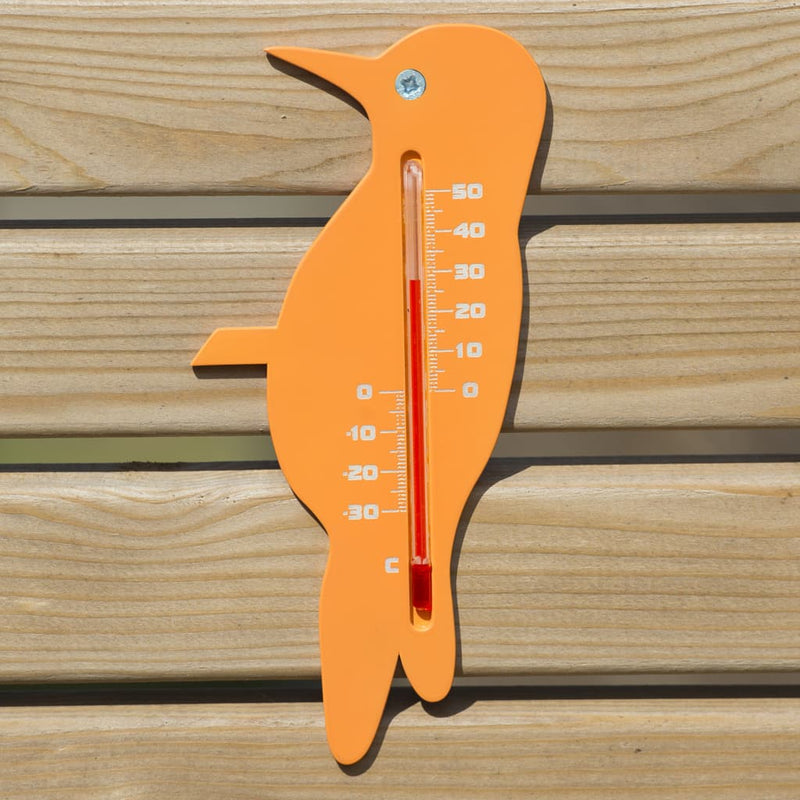 Load image into Gallery viewer, Nature wandthermometer vink oranje
