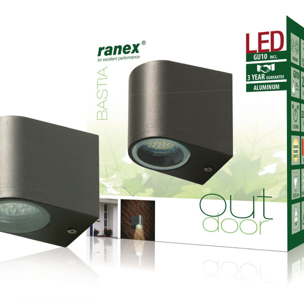 Ranex ranex ra-5000332 led buitenwandlamp van roestvrijstaal