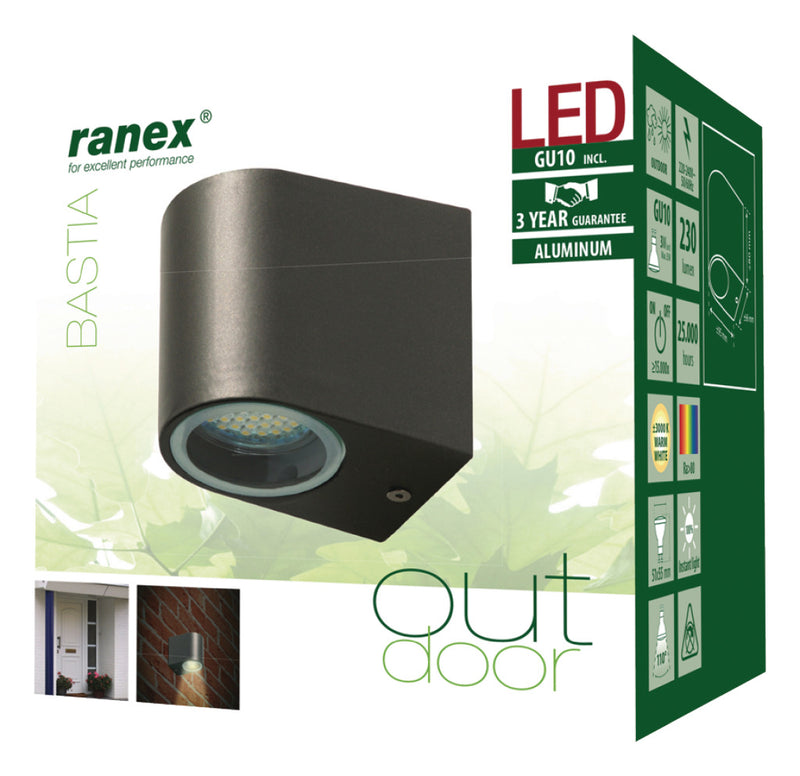 Load image into Gallery viewer, Ranex ra-5000332 led buitenwandlamp van roestvrijstaal
