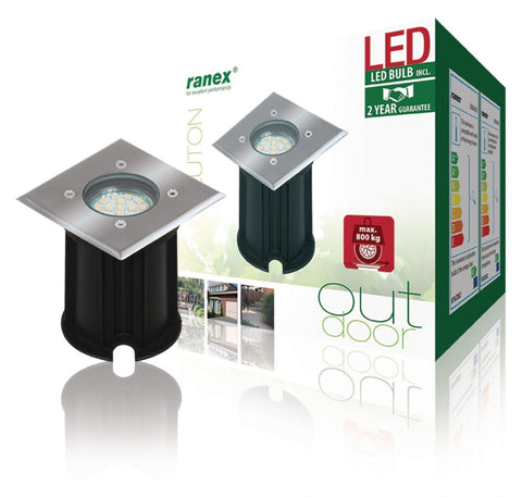 Smartwares led-grondspotlight 3 w zwart 5000.459