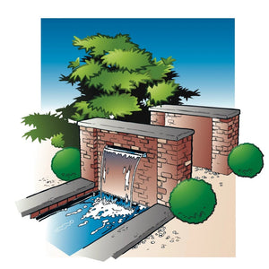Ubbink niagara waterval 30 cm roestvrij staal