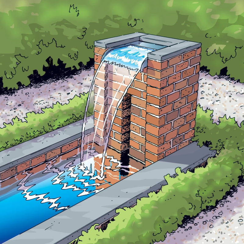 Load image into Gallery viewer, Ubbink nevada watervalschaal cascade 30 cm roestvrij staal
