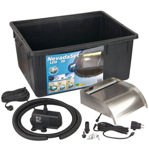 Ubbink waterval met led's nevada 30 cm roestvrij staal