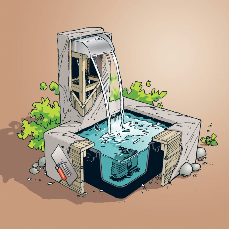 Load image into Gallery viewer, Ubbink waterval met led's nevada 30 cm roestvrij staal
