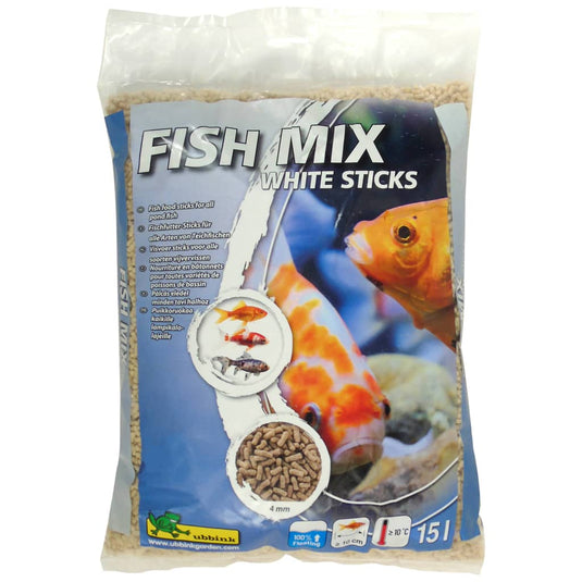 Ubbink visvoer fish mix white sticks 4 mm 15 l