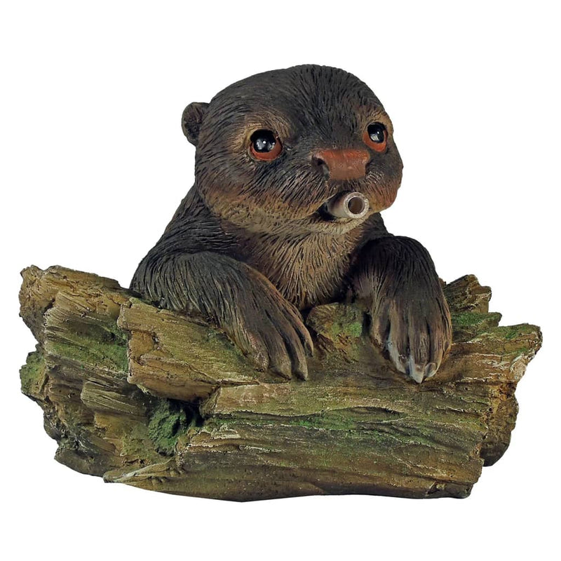 Load image into Gallery viewer, Ubbink drijvende spuitfiguur otter op boomstam
