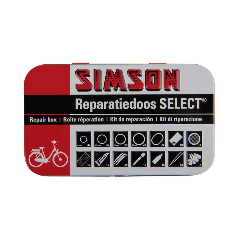 Load image into Gallery viewer, reparatiedoos Select 12,5 cm aluminium rood wit 23-delig
