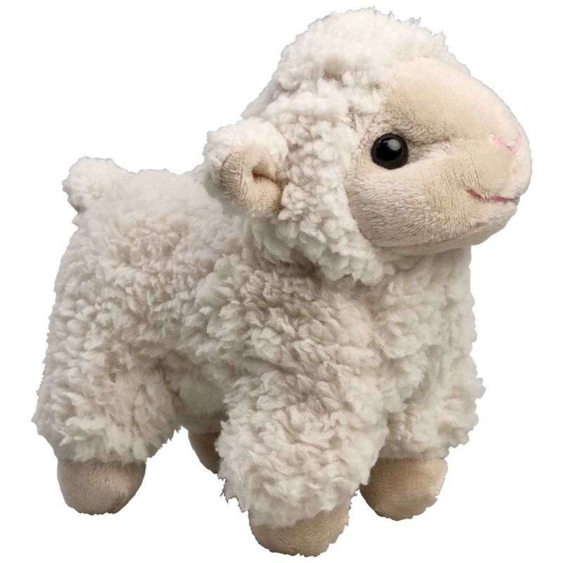Load image into Gallery viewer, Knuffel lammetje wollie 14 cm. beige voe
