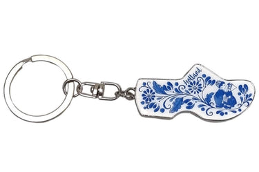 Sleutelhanger, metaal, klomp blauw. 5 cm