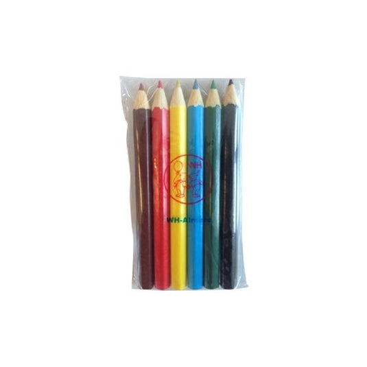 Basic etui met 6 kleurpotloden
