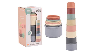 Cilgro happy world stapel bekers van bio plastic