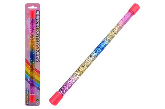 Johntoy vloeistof glitter toverstaf 31cm
