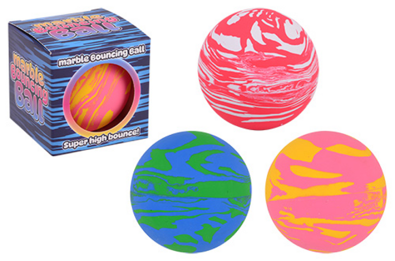 Load image into Gallery viewer, Johntoy marmer stuiter bal hol in doos 6cm - 3 assorti
