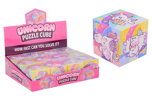 Johntoy eenhoorn puzzel kubus in display