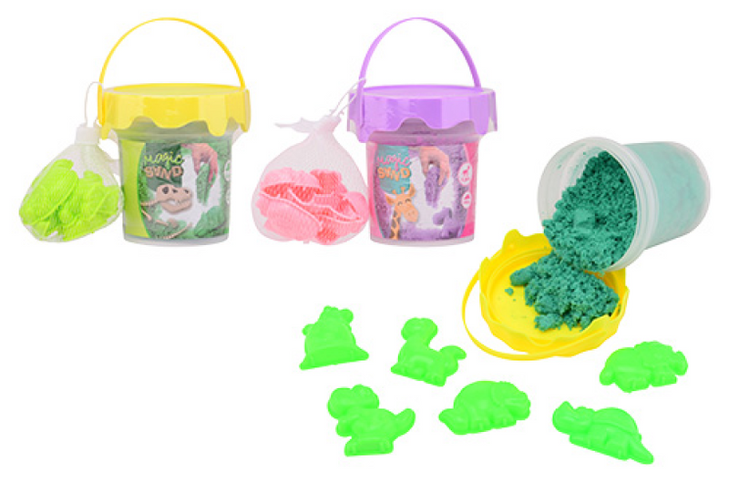 Load image into Gallery viewer, Johntoy magisch zand in emmer met 6 accessoires - assorti
