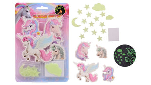 Johntoy glow in the dark eenhoorn muursticker 2 | 12 stuks