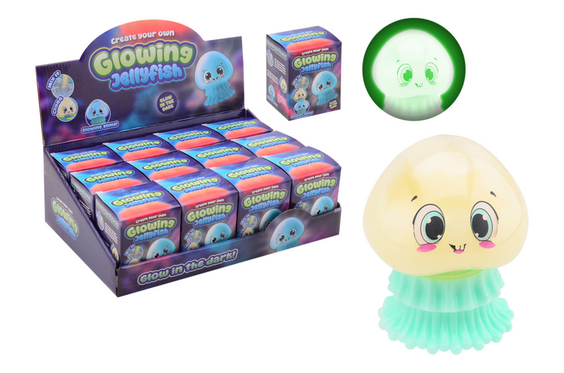 Load image into Gallery viewer, Johntoy maak je eigen glow in the dark yelly slime in display
