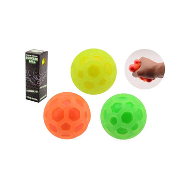 Johntoy zeshoekige glow in the dark squeeze ballen 3-delig