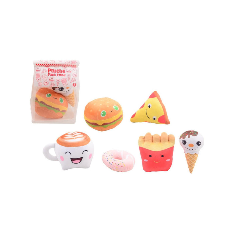 Load image into Gallery viewer, Johntoy plush play 2 stuks fastfood in zak
