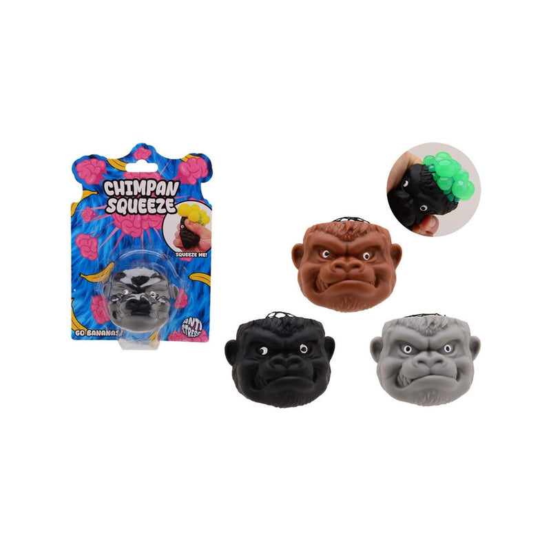 Load image into Gallery viewer, Johntoy chimpansqueez hersenen op kaart, 3 assorti
