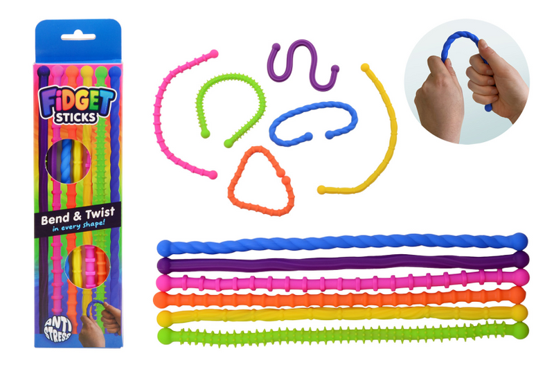Load image into Gallery viewer, Johntoy anti-stres fidget twisters 6 stuks in doos
