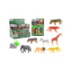 Johntoy animal world - wilde dieren speelset 10-delig op kaart