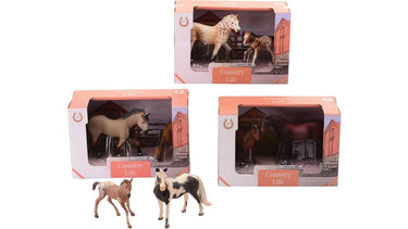 Paardenverzorging mediumset, 4 assorti