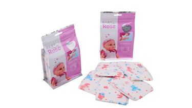 Baby rose set poppenluiers 5 st in zak.