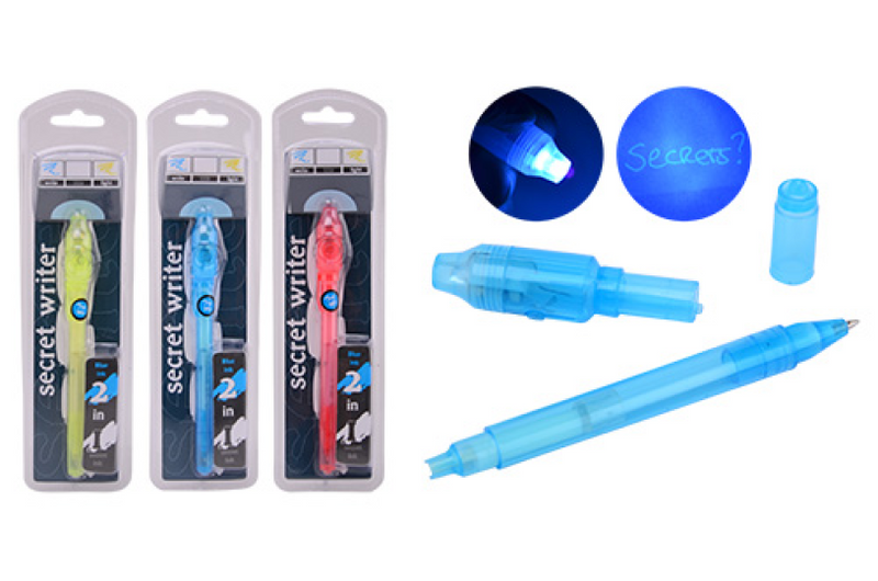 Load image into Gallery viewer, Johntoy geheimschrift pen in blister, 3 assorti
