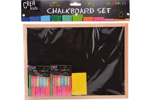 Johntoy krijtbord crea kids 29x21 cm met accessoires.
