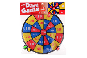 Johntoy klittenband dartspel met 3 ballen, 36cm
