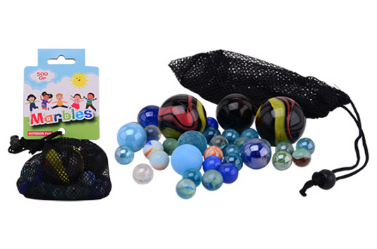 Johntoy outdoor fun knikkers in net 500 gram