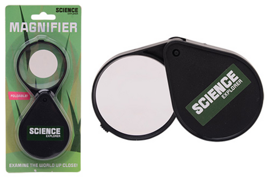 Johntoy science explorer opvouwbaar vergrootglas op kaart