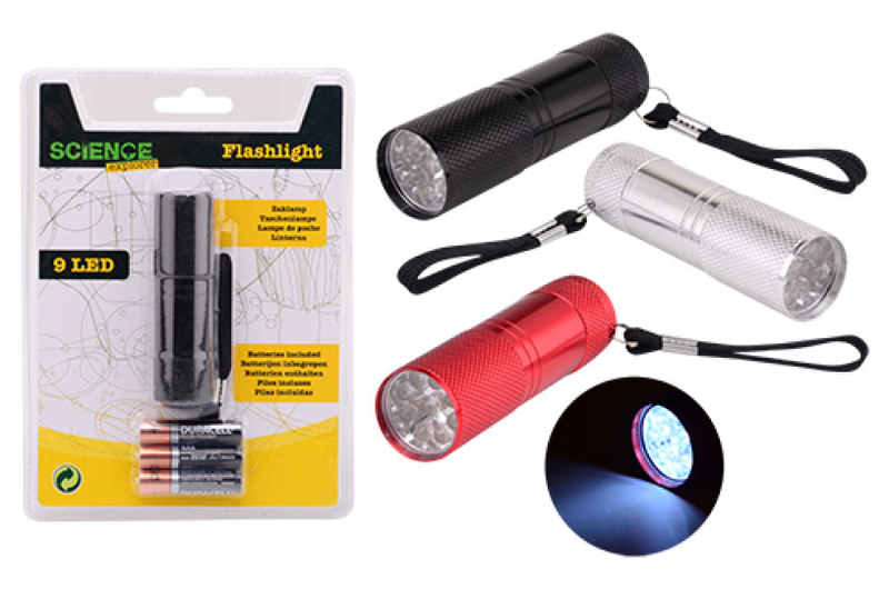 Load image into Gallery viewer, Johntoy science explorer zaklamp op blister - 3 assorti
