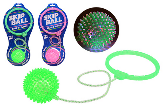 Johntoy skip bal met licht, 2 assorti