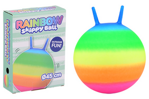 Johntoy outdoor fun skippybal 45cm regenboog