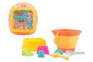 Johntoy emmerset opvouwbaar strand emmer met accessoires