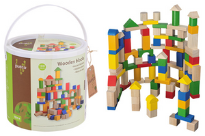Joueco jouéco houten blokken, 100st.