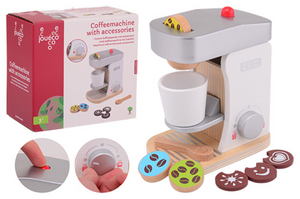 Joueco jouéco houten koffiezetapparaat met accessoires