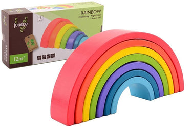 Jouéco regenboog hout, 7 delig. 2+