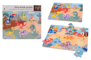 Joueco - dino knopjespuzzel 2 assorti