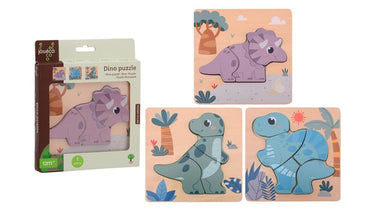 Joueco jouéco puzzel dinosaurus. 3+ 3 assortie.