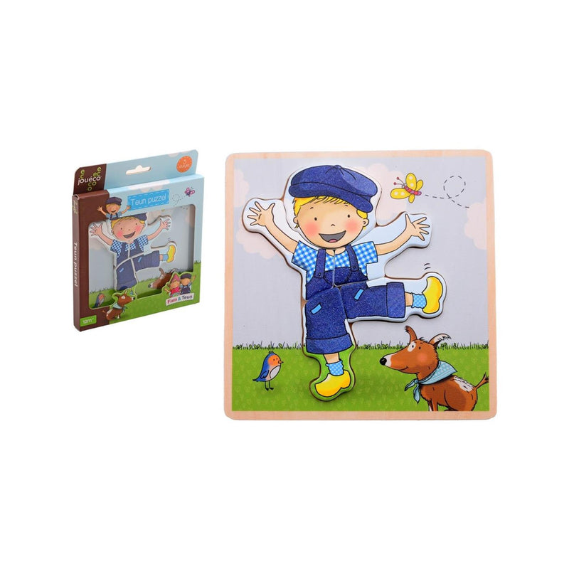 Load image into Gallery viewer, Johntoy jouéco® fien teun houten puzzel teun
